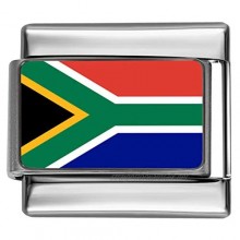Stylysh Charms South Africa STH African Flag Photo Italian 9mmPC162 Fits Traditional Classic