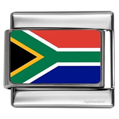 Stylysh Charms South Africa STH African Flag Photo Italian 9mmPC162 Fits Traditional Classic