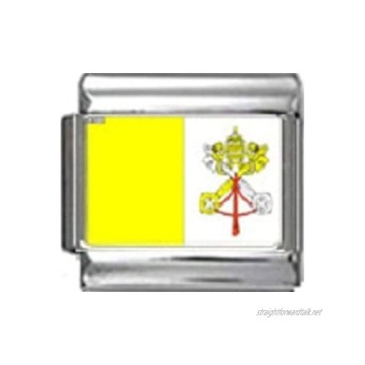 Stylysh Charms Vatican City HOLY See Flag Photo Italian 9mm Link PC192 Fits Traditional Classic