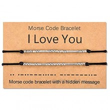 Tarsus I Love You Morse Code Bracelets