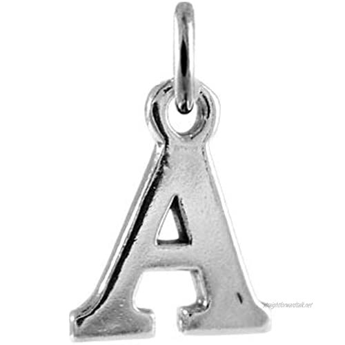 TheCharmWorks Sterling Silver Alphabet Letter Charm A - Z