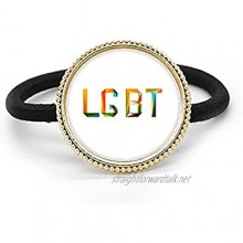 Colorful LGBT Rainbow Homo Silver Metal Hair Tie And Rubber Band Headdress