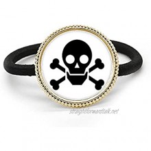 Dangerous Chemical Frightful Circle Symbol Silver Metal Hair Tie And Rubber Band Headdress