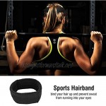 DAUERHAFT Quality Materials Sweat Absorbing Sports Hairband Unisex Styling for Doing Sports Outdoor for Running(black)