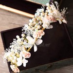Delicate Band Bride Headband Band FlowerHeadwear Jewelry for Women Girls Jewelry Ornament Accessories TINGG