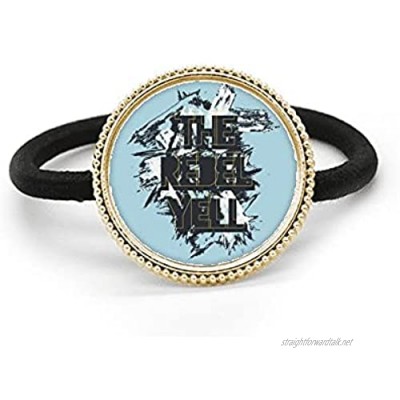 Graffiti Street The Rebel Yell Pattern Silver Metal Hair Tie And Rubber Band Headdress