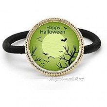Green Tree Happy Ghost Fear Halloween Silver Metal Hair Tie And Rubber Band Headdress