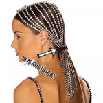 LCUK Fashion Bridal Headband long tassel hair chain accessories for women crystal multi strand hair chain jewelry gift