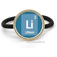 Li Lithium Chemical Element Science Silver Metal Hair Tie And Rubber Band Headdress