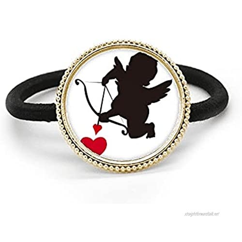 Love Cupid Angel Heart Pattern Silver Metal Hair Tie And Rubber Band Headdress