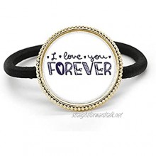 Love You Forever Cute Quote Style Silver Metal Hair Tie And Rubber Band Headdress