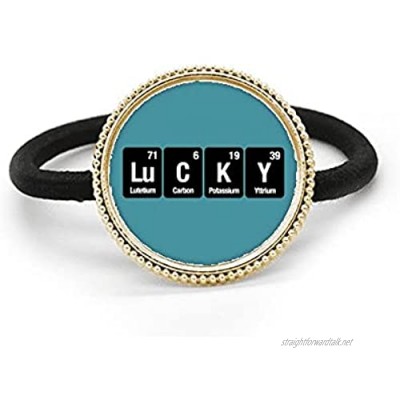 Lucky Chemical Element Science Silver Metal Hair Tie And Rubber Band Headdress