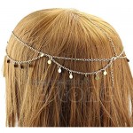 luosh Head Chain Jewelry Bohemian Headband Head Chain Women Headband Head Piece Hair Band