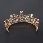 WMYATING Golden Crown Hair Accessories Bridal Headdress Wedding Dress Accessories