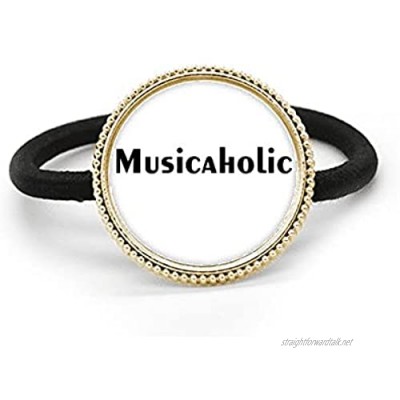 Stylish Word Musicaholic Art Deco Gift Fashion Silver Metal Hair Tie And Rubber Band Headdress