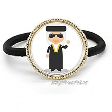 Sunglasses White Cartoon Silver Metal Hair Tie And Rubber Band Headdress