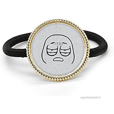 Tired Black Cute Chat Face Pattern Silver Metal Hair Tie And Rubber Band Headdress