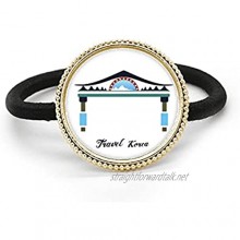 Traditional Memorial Arch In Korea Silver Metal Hair Tie And Rubber Band Headdress