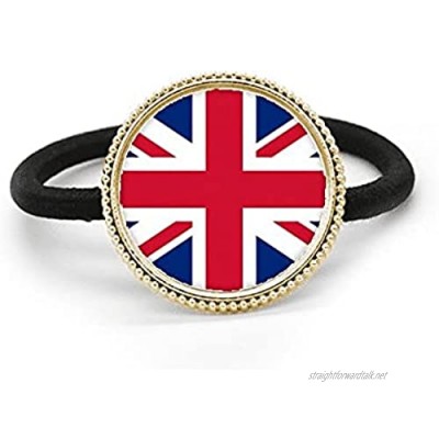 UK National Flag Europe Country Silver Metal Hair Tie And Rubber Band Headdress