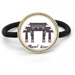 Visiting memorial arch in South Korea Silver Metal Hair Tie And Rubber Band Headdress