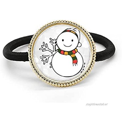 Weather Snowman Snowflake Illustration Silver Metal Hair Tie And Rubber Band Headdress