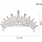 Cratone Hair Comb Bridal Tiara Crystal Rhinestones Tiara Crown with Comb for Bridal Wedding