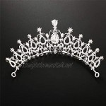 Cratone Hair Comb Bridal Tiara Crystal Rhinestones Tiara Crown with Comb for Bridal Wedding