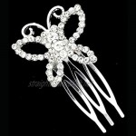 Diamante Crystal Single Butterfly Hair Comb