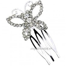 Diamante Crystal Single Butterfly Hair Comb