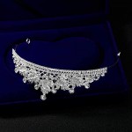 Gespout Classic Rhinestone Bridal Headwear Elegant Wedding Prom Party Headdresses Tiara Jewelry Hair Pins for Bride Bridesmaid