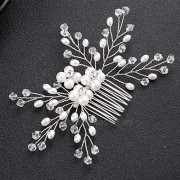 Y-XM Bridal hair comb handmade pearl crystal wedding Noble hair Ornaments