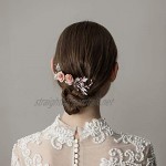 YAZILIND Crystal Wedding Elegant Cloth Flower Beads Hair Comb Bridal Jewellery Hair Accessories