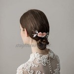 YAZILIND Crystal Wedding Elegant Cloth Flower Beads Hair Comb Bridal Jewellery Hair Accessories