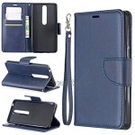 Grandoin Case for Nokia 6.1 Premium PU Leather Unique Design Magnetic Flip Cover with Card Slots Holders [Soft Silicone Inner] Bookstyle Wallet Case (Blue)