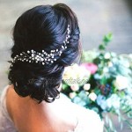 Lunji Bride Hair Comb Faux Pearl Wedding Hair Clip Women Headpiece