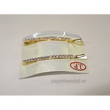 MontCherry Golden Stones on Golden Pins Crystal Diamante Wedding Bridal Prom Hair Pins 2 Pins by Trendz