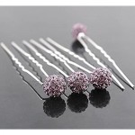 MontCherry Lilac Shamballa Crystal Diamante Wedding Bridal Prom Hair Pins 20 Pins by Trendz