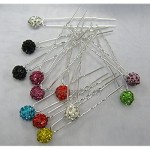 MontCherry Mix Shamballa Crystal Diamante Wedding Bridal Prom Hair Pins 40 Pins by Trendz
