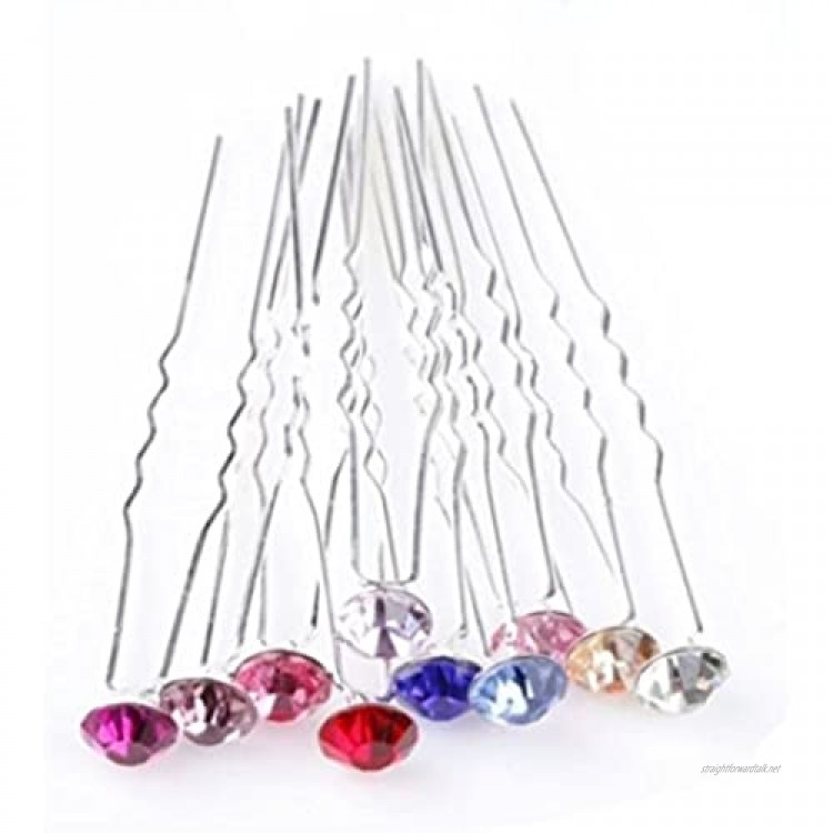 MontCherry Mix Stud Crystal Diamante Wedding Bridal Prom Hair Pins 3 Pins by Trendz