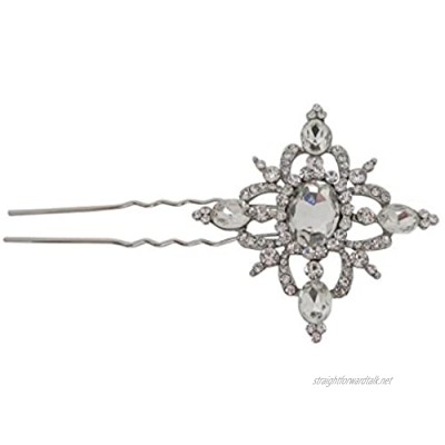 Pick A Gem Wedding Hair Accessories Silver Vintage Inspired Crystal Hair Pin Hair Jewellery