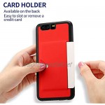 Radoo Huawei Honor 9 Case PU Leather Back Cover Flexible TPU Bumper Silicone Hybrid Cellphone Case [Slip Resistant] with Card Slots Holder for Huawei Honor 9 (Red)