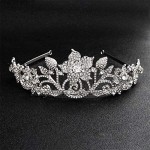 Ofgcfbvxd Ladies Headwear Ice Cone Shape Costume Photography Wedding Accessories Rhinestone Queen Bridal Crown Crown (Color : Silver)