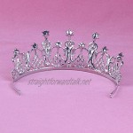 OKMIJN Bridal Tiaras Crowns Headband Crystal Rhinestone Pageant Bride Hair Accessories Pearl Wedding Crown