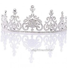 OKMIJN Bridal Wedding Headpiece Pageant Tiara Crown Rhinestones