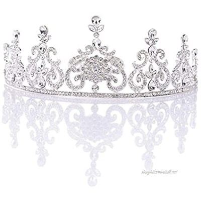 OKMIJN Bridal Wedding Headpiece Pageant Tiara Crown Rhinestones