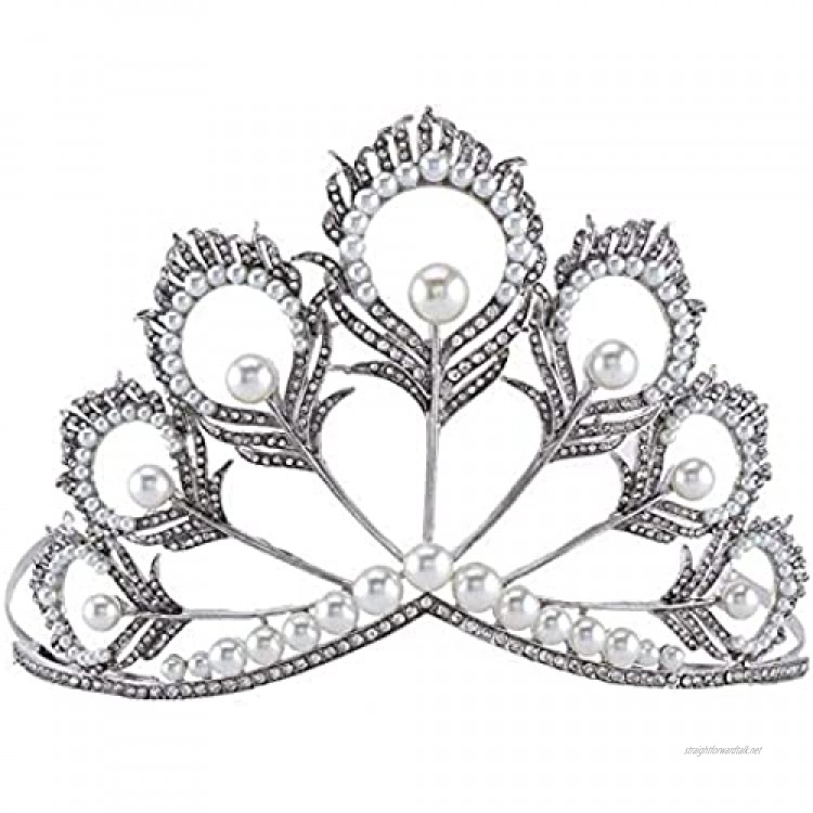OKMIJN Bride Hair Accessory Wedding Bridal Tiaras For Women Rhinestone Pageant Crown Head Jewelry Hair Ornament