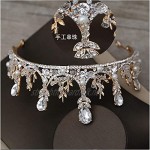 OKMIJN Classical Headpieces Crystal Tiaras And Crowns Bride Hairstyle Jewelry