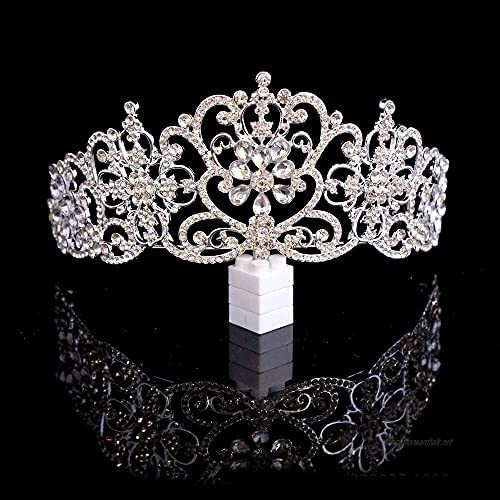 OKMIJN Crystal Bridal Crown Tiaras Gold Diadem For Women Wedding