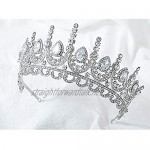 OKMIJN Cubic Zirconia Wedding Crown Tiara Diadem Women Hair Accessories Wedding Crown For Brides Crystal Bridal Tiara