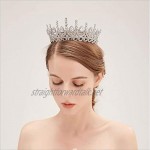 OKMIJN Cubic Zirconia Wedding Crown Tiara Diadem Women Hair Accessories Wedding Crown For Brides Crystal Bridal Tiara